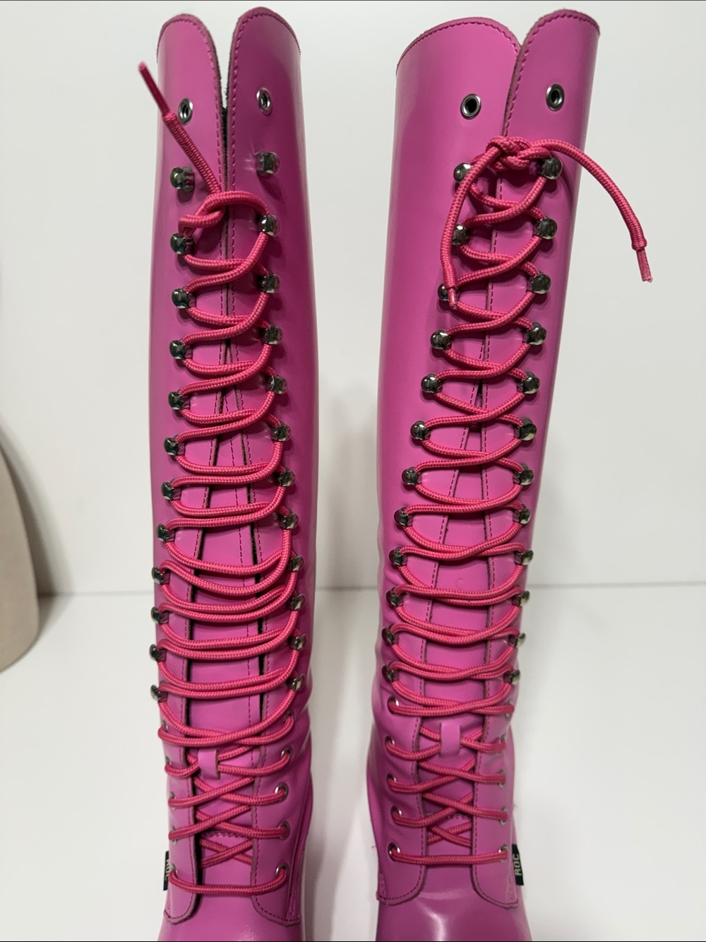 ROC Boots Australia “Lash” Leather Knee-High Lace-Up Platform Boots Rare - Picture 7 of 17